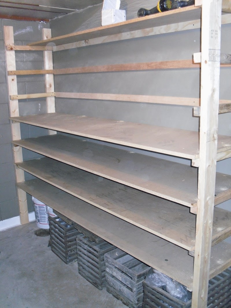 The Redneck Homestead Family Root cellar gets shelving & canned goods
